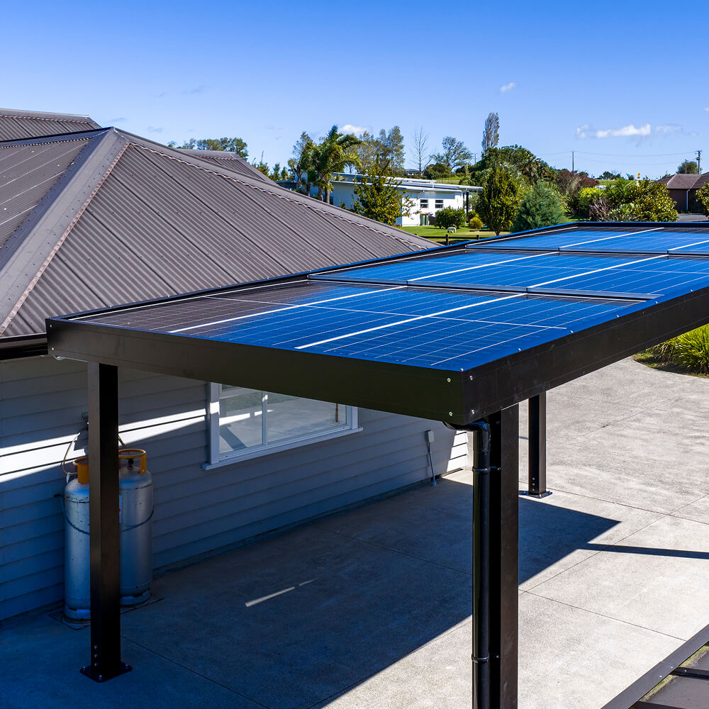 Solar carport in New Zealand