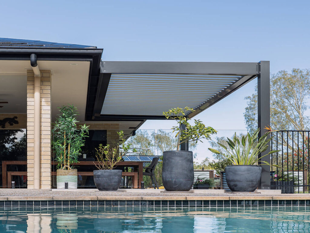 Louvre pergola in Queensland