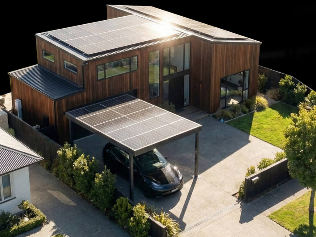 Solar roof carport